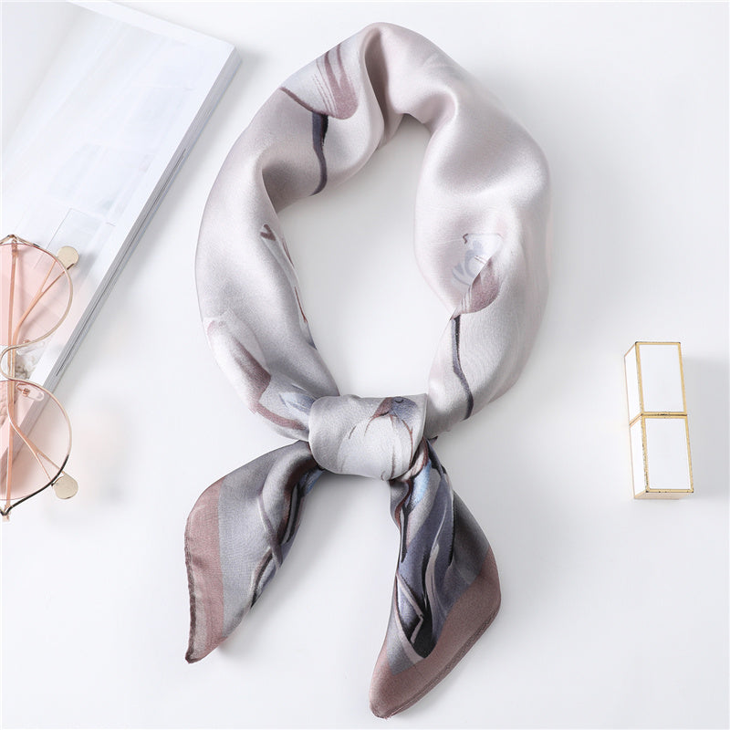 Floral Print Silk Scarf