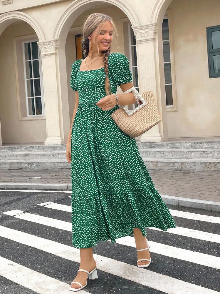 Vintage Floral Maxi Dress