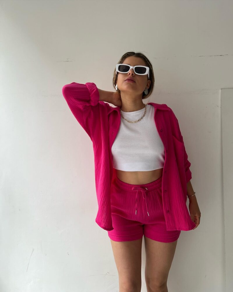 Long-Sleeve Shirt and Shorts Set