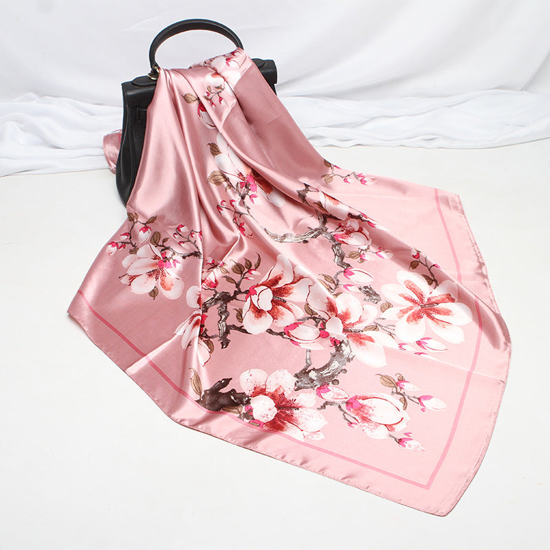Elegant Floral Silk Scarf
