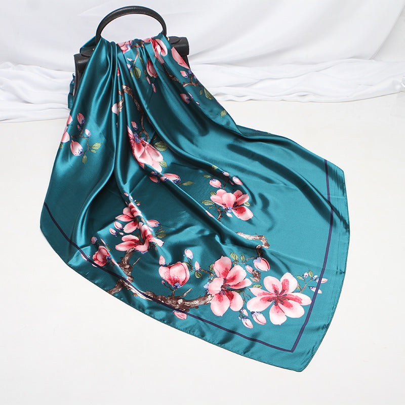 Elegant Floral Silk Scarf