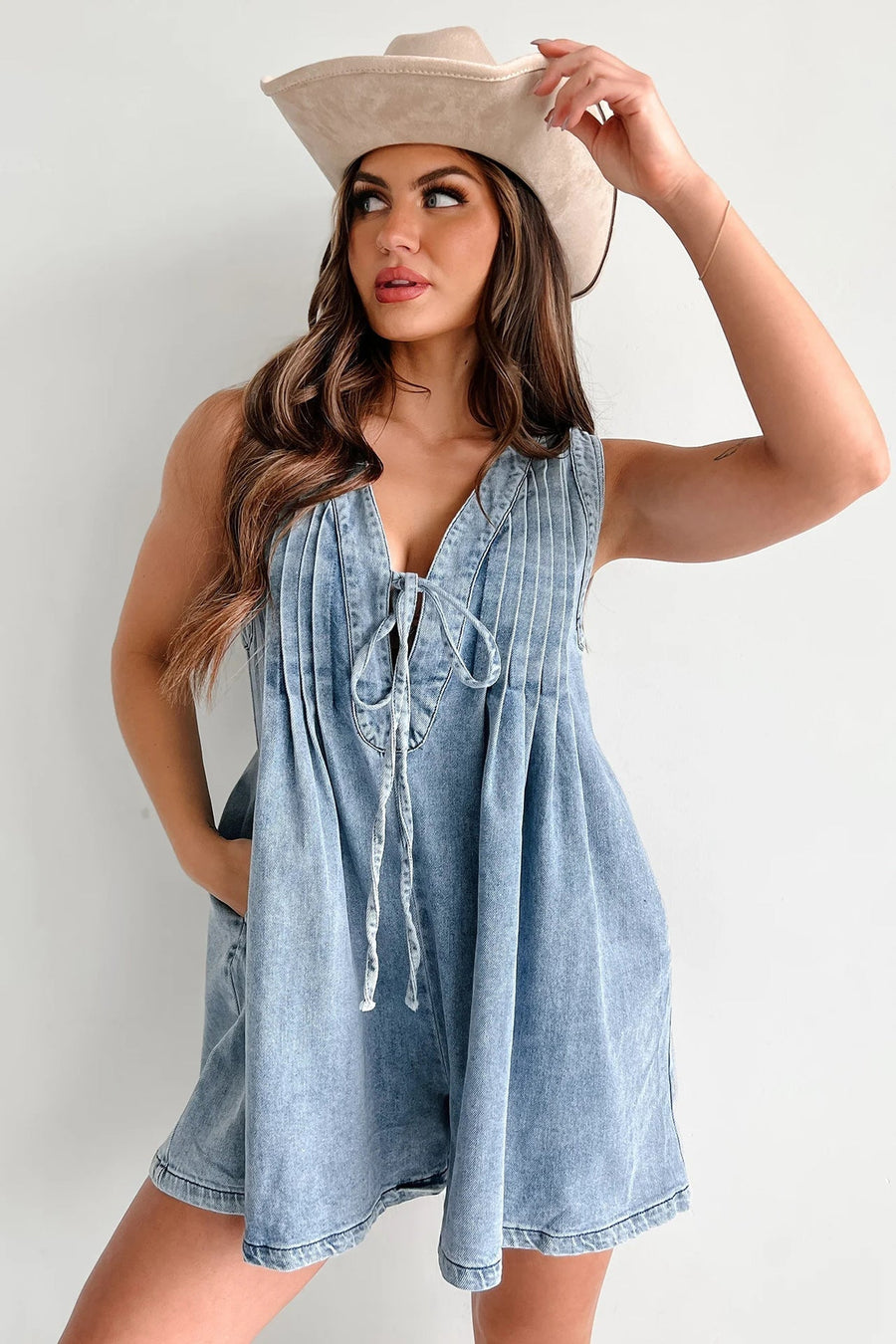 Relaxed Denim Playsuit