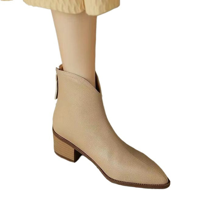 Fleece-Lined Platform Ankle Boots