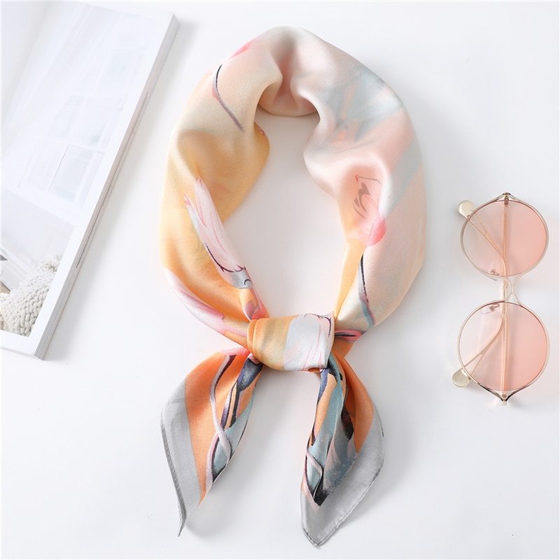 Floral Print Silk Scarf