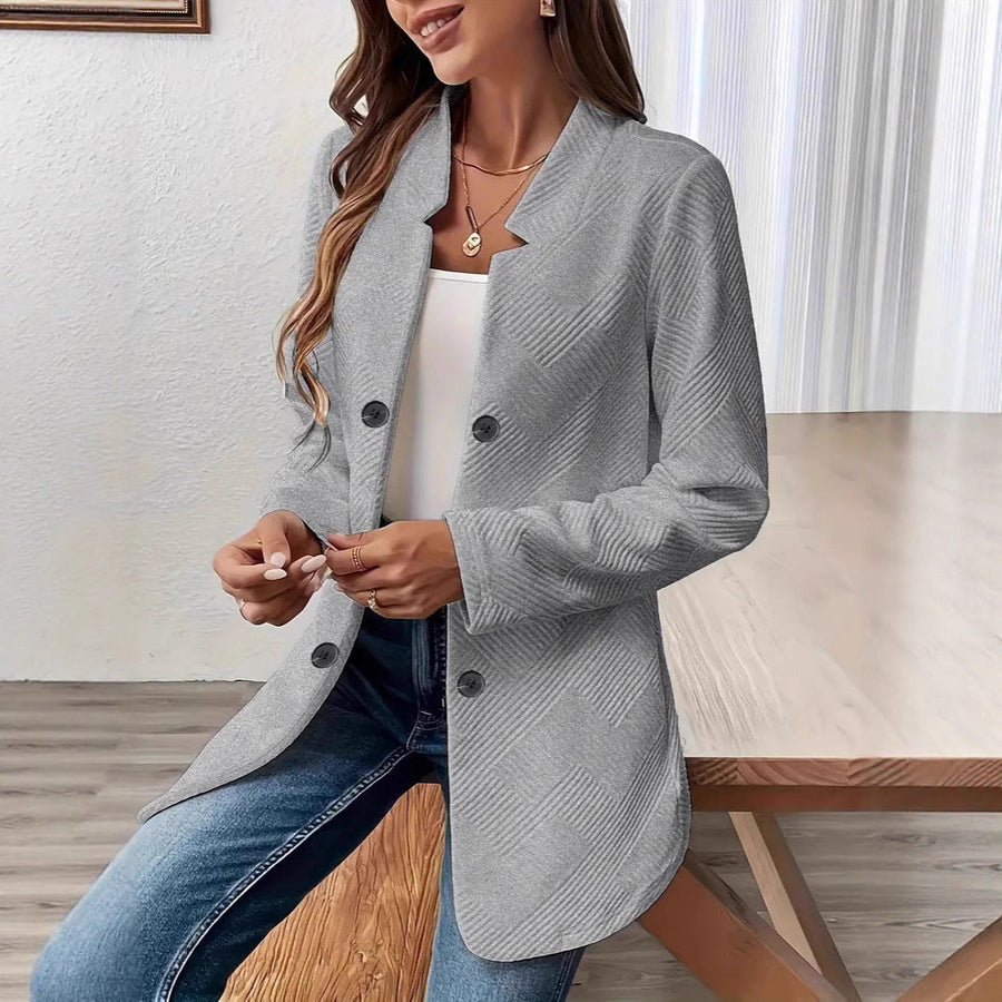Longline Herringbone Blazer