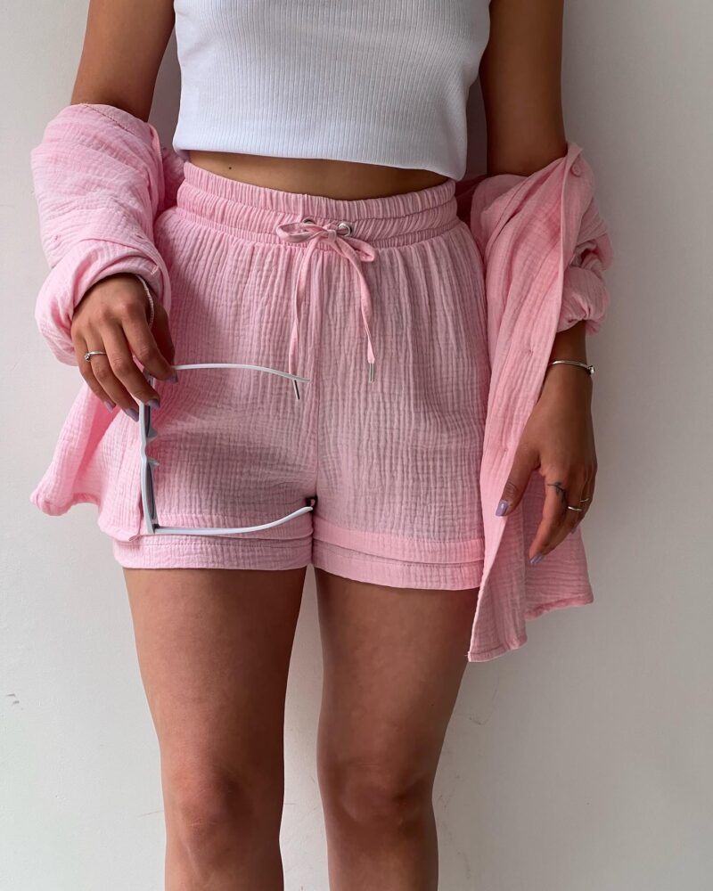 Long-Sleeve Shirt and Shorts Set