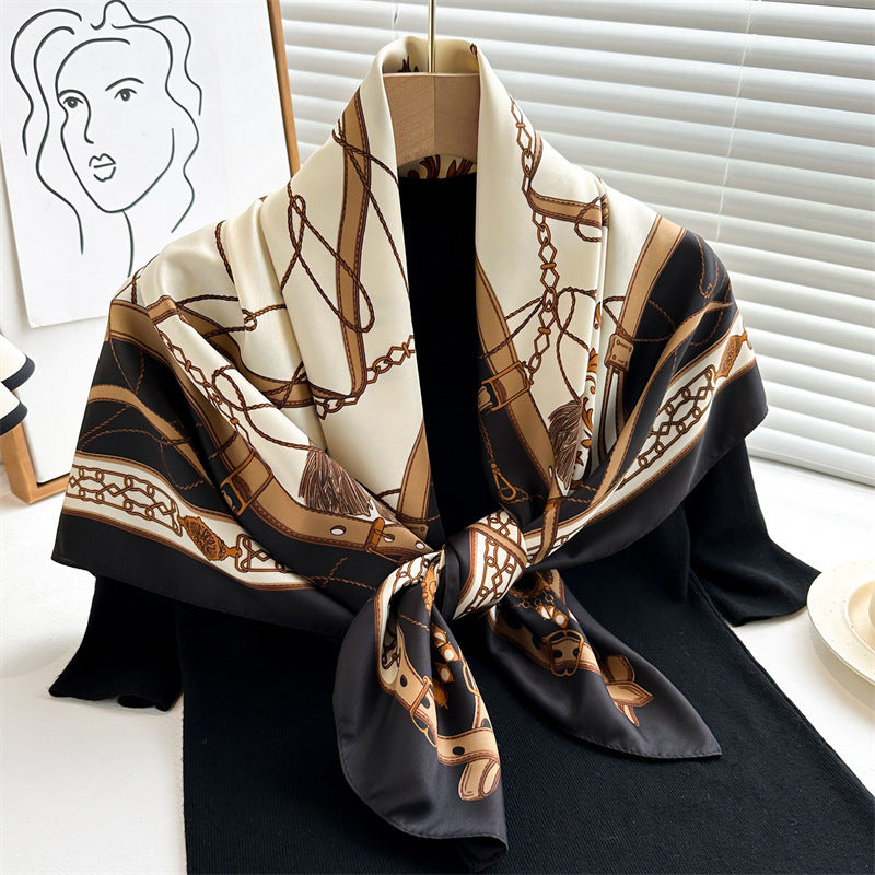 Baroque Print Silk Scarf