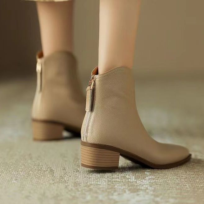 Fleece-Lined Platform Ankle Boots