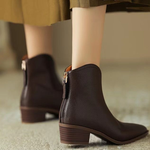 Fleece-Lined Platform Ankle Boots