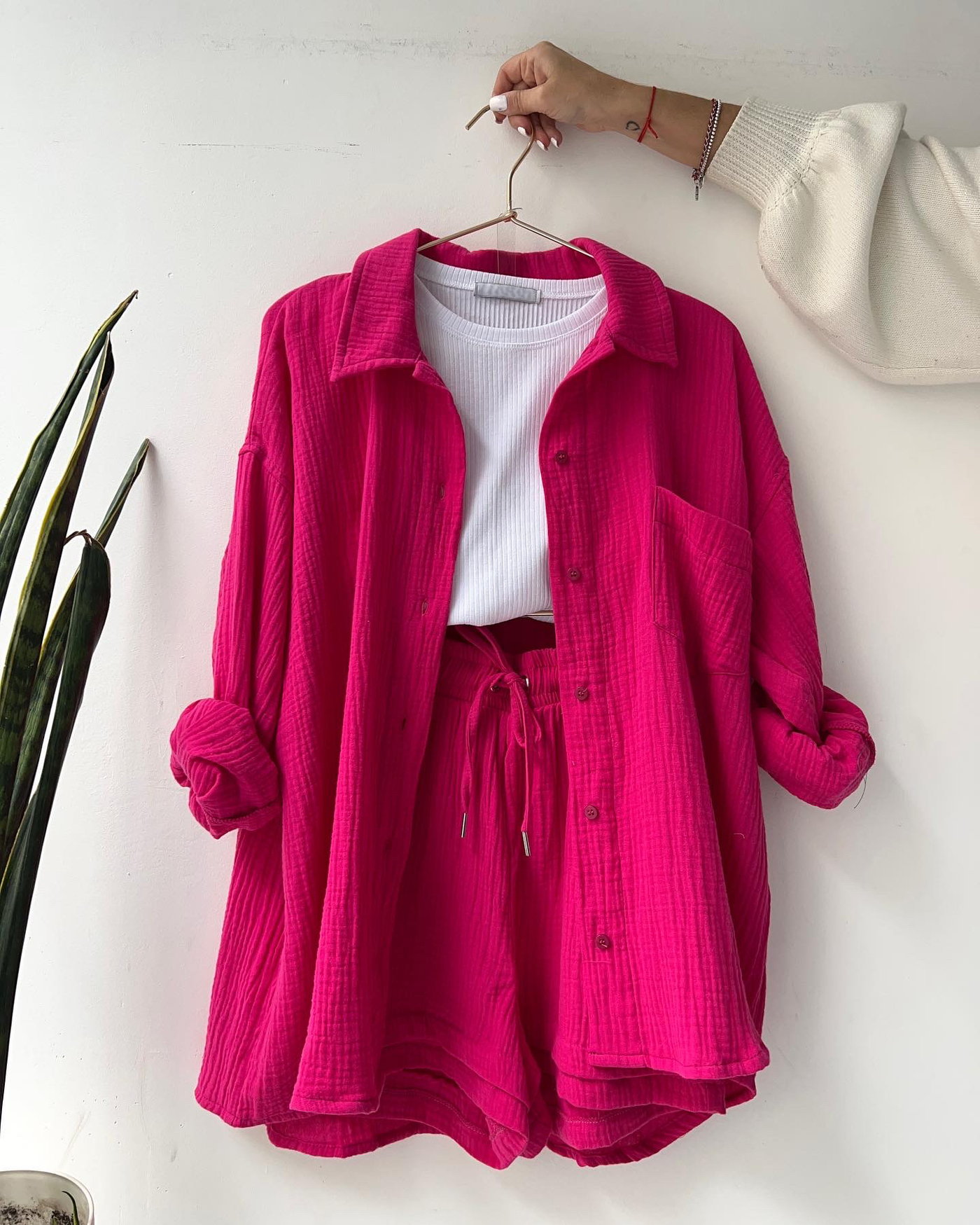 Long-Sleeve Shirt and Shorts Set