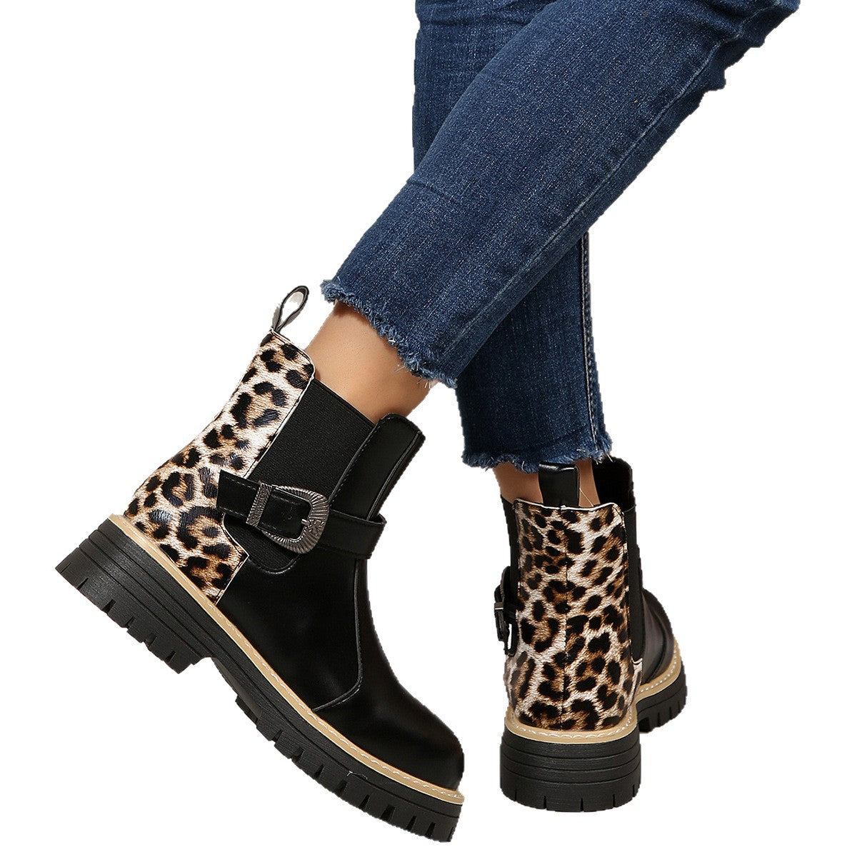 Leopard Print Ankle Boots