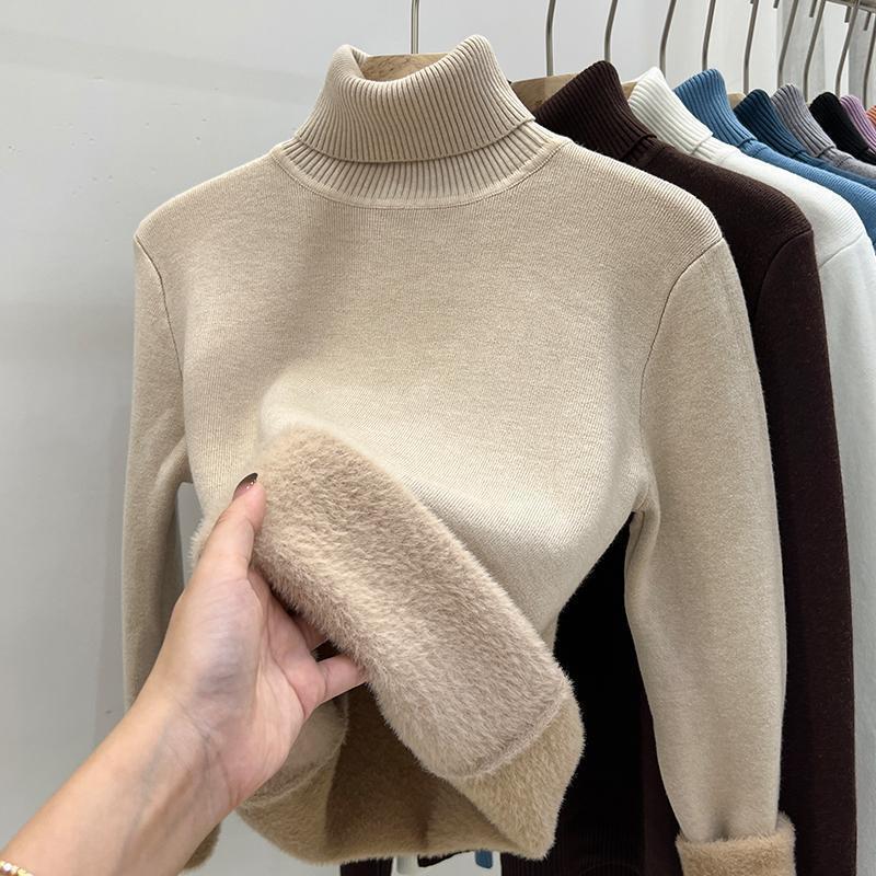 Fleece-Lined Roll-Neck Jumper