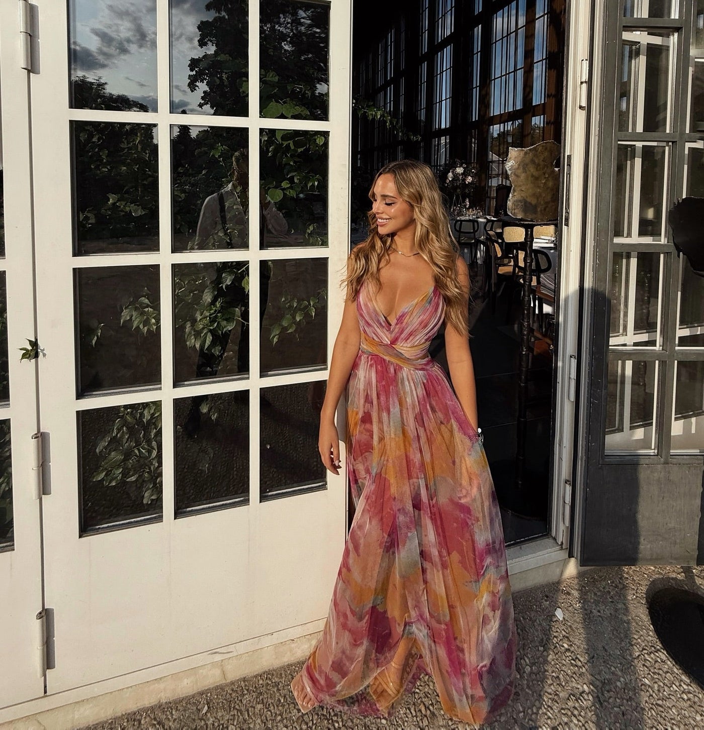Floral Strappy Maxi Dress