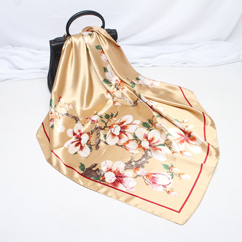 Elegant Floral Silk Scarf