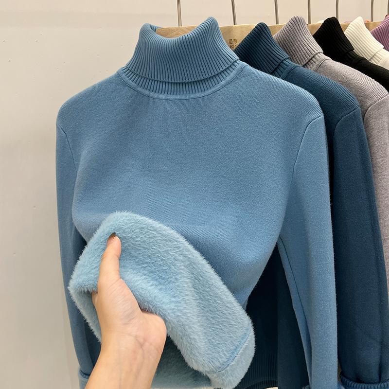 Fleece-Lined Roll-Neck Jumper