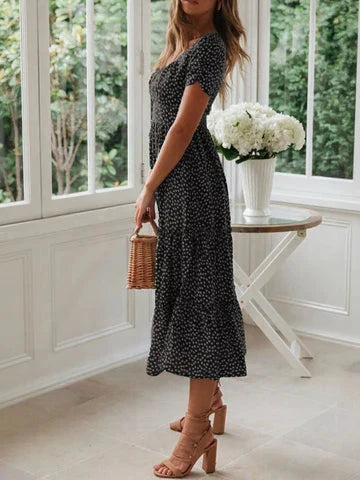 Vintage Floral Maxi Dress