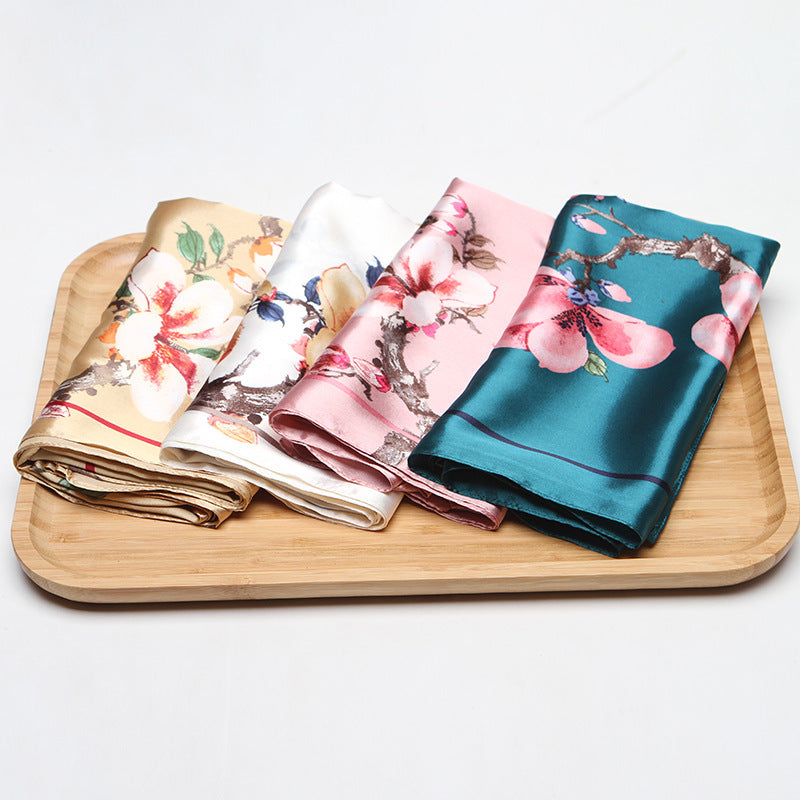Elegant Floral Silk Scarf