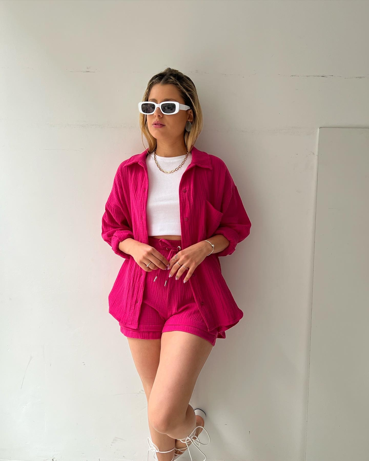 Long-Sleeve Shirt and Shorts Set
