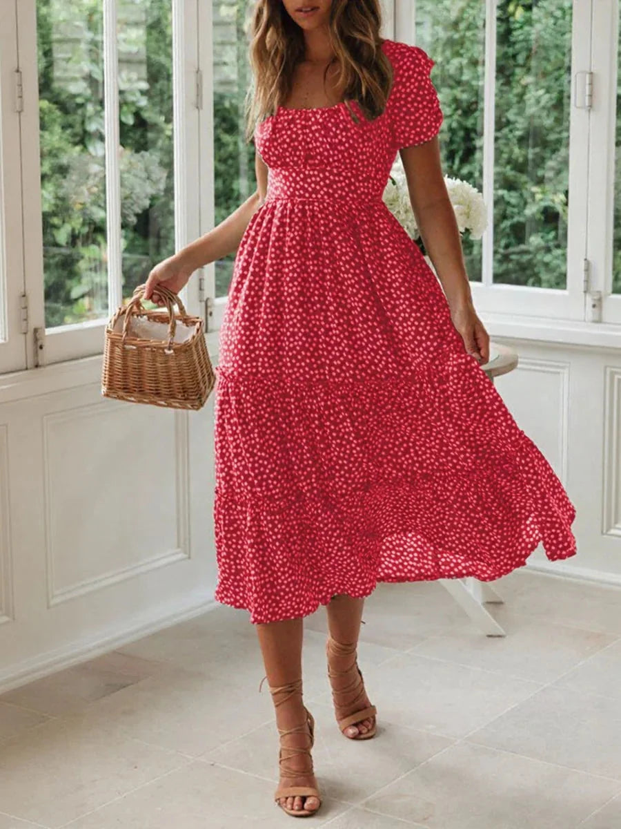 Vintage Floral Maxi Dress