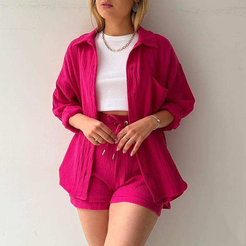 Long-Sleeve Shirt and Shorts Set