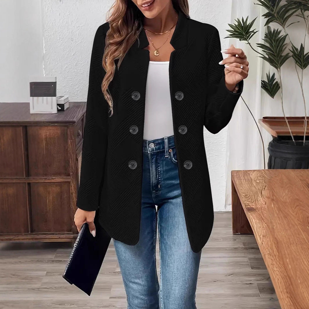 Longline Herringbone Blazer