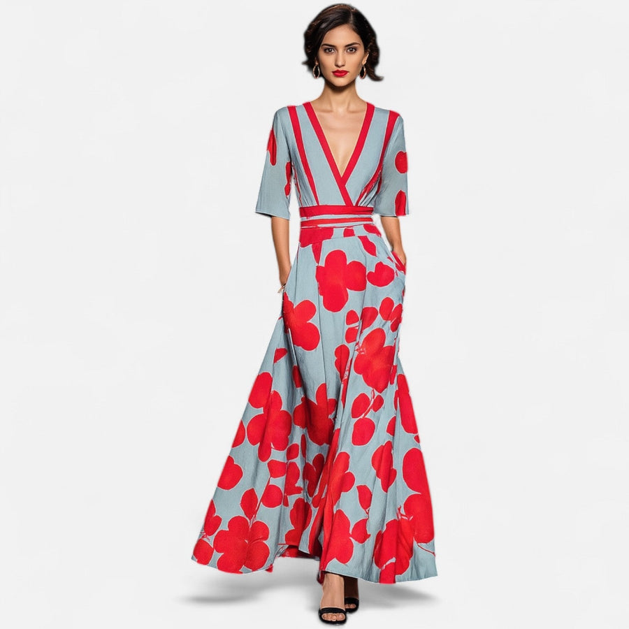 Pink Short-Sleeve Wedding Guest Dress