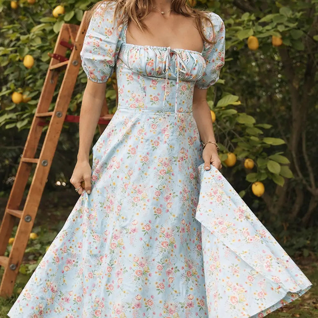 Floral Side-Split Summer Maxi Dress