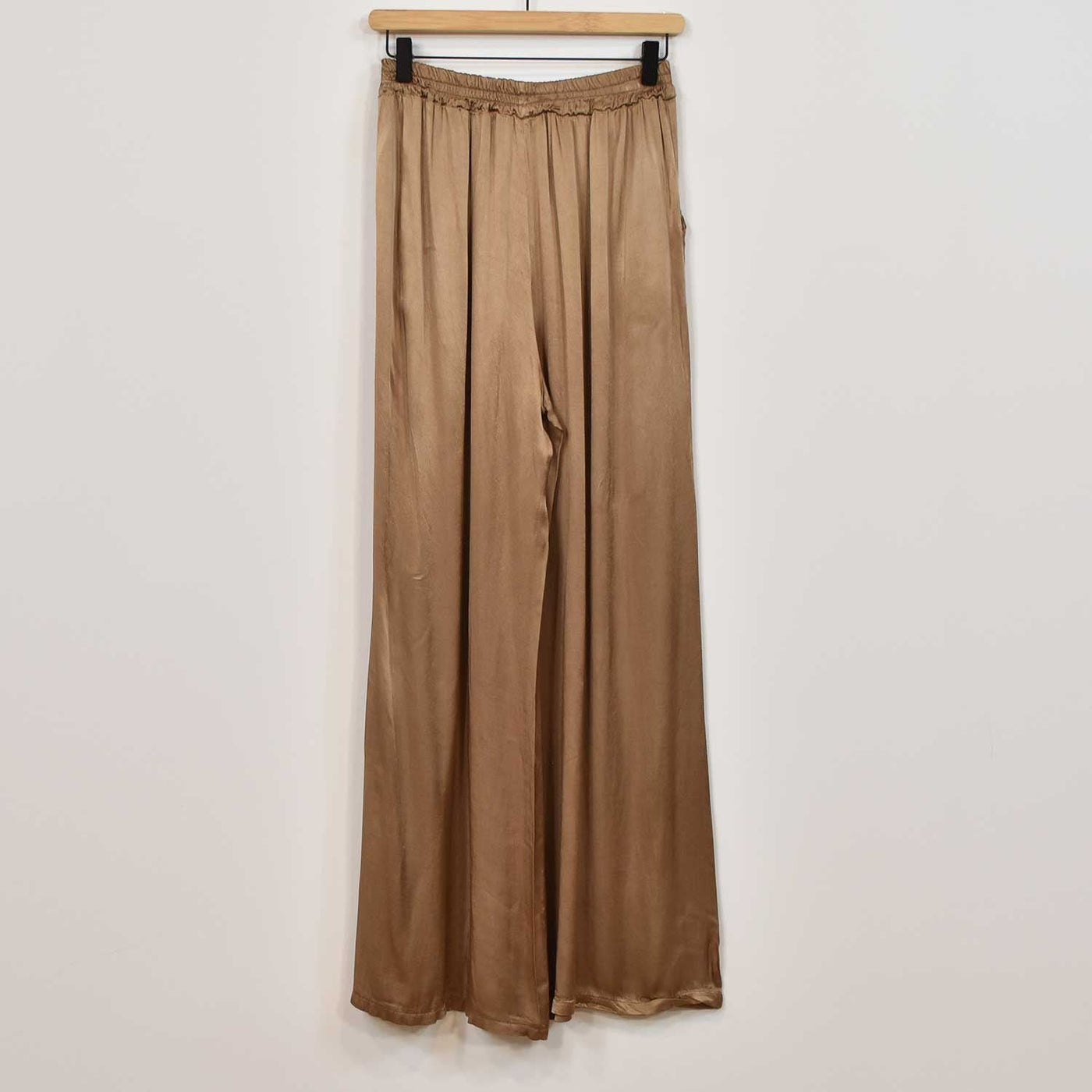 Satin Top and Wide-Leg Trouser Set