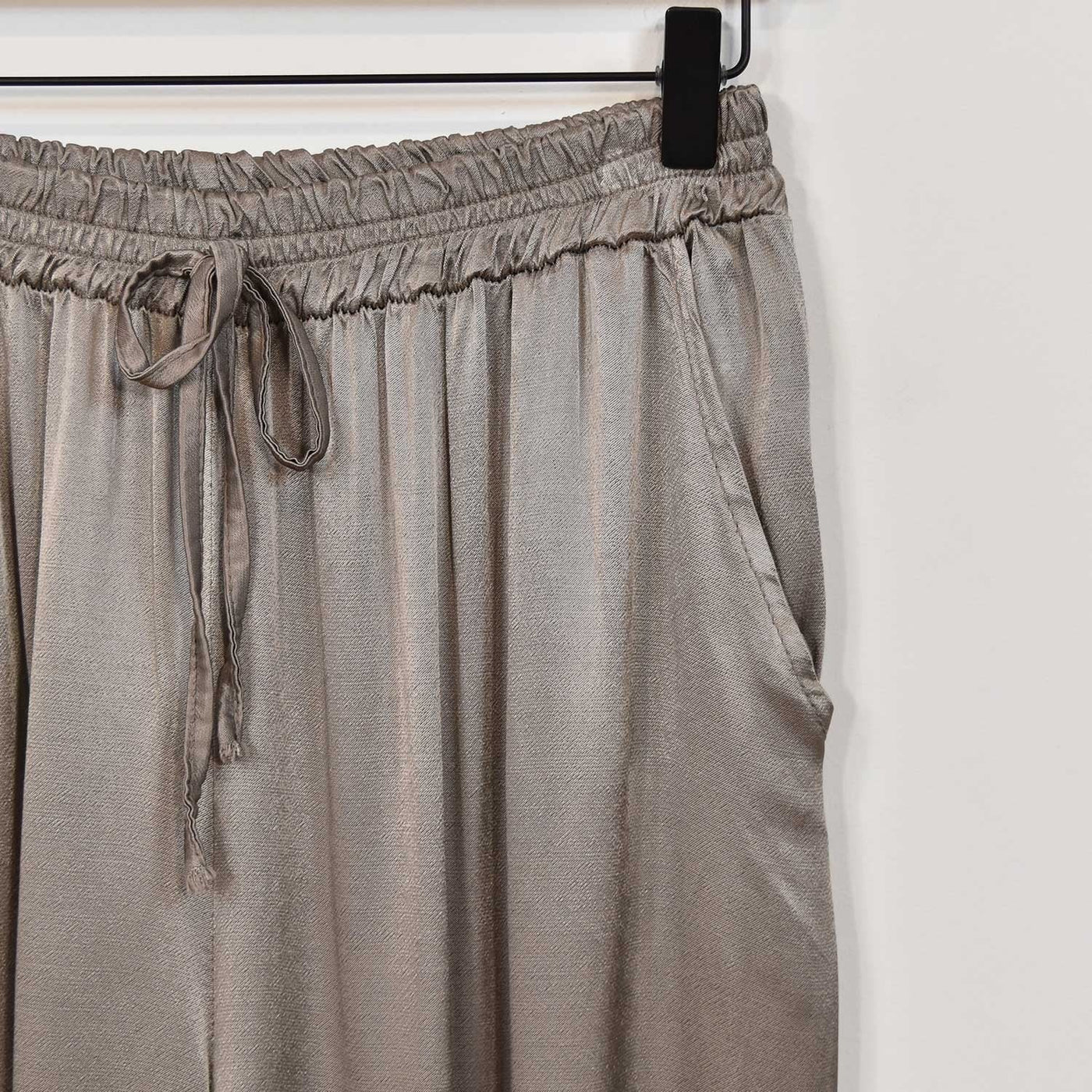 Satin Top and Wide-Leg Trouser Set