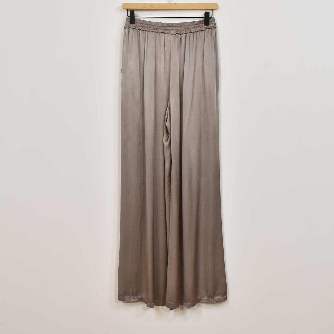 Satin Top and Wide-Leg Trouser Set