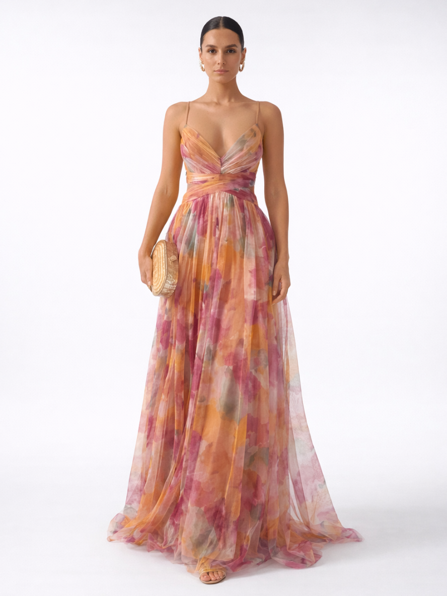 Floral Strappy Maxi Dress
