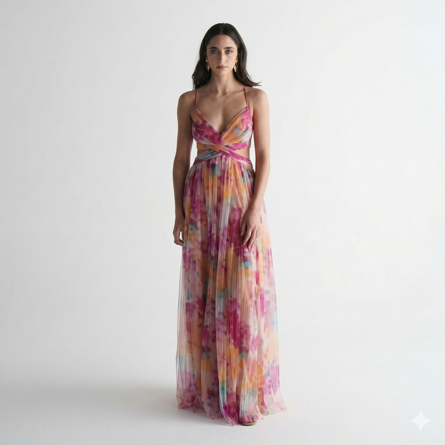 Floral Strappy Maxi Dress