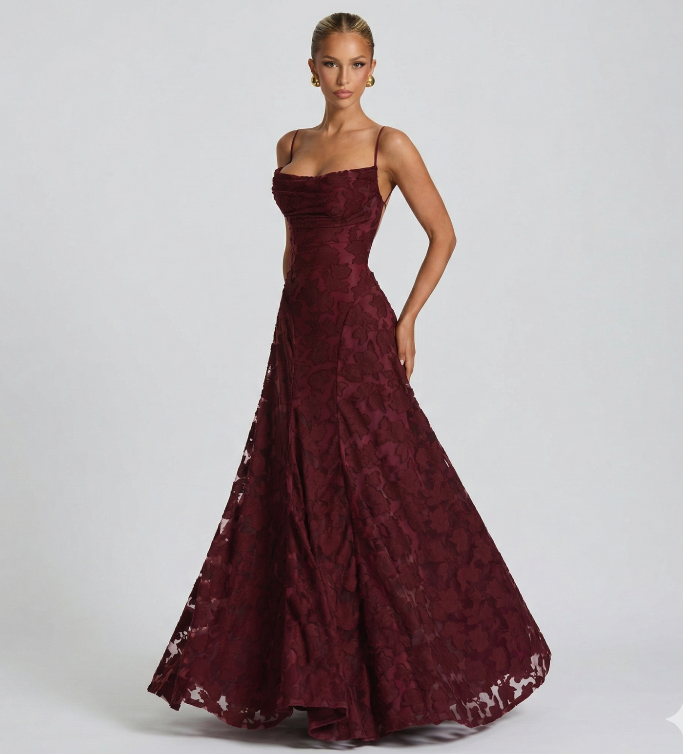 Floral Chiffon Maxi Dress
