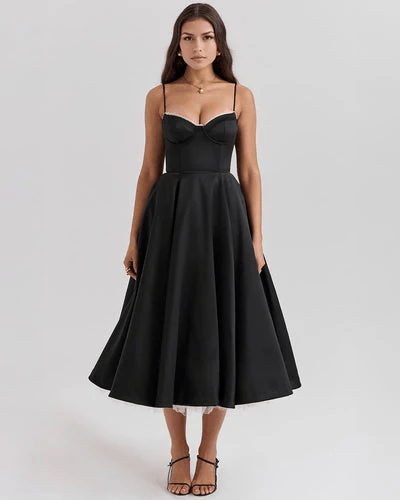 Fitted Lace Midi Dress