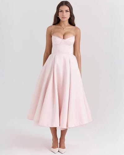 Fitted Lace Midi Dress