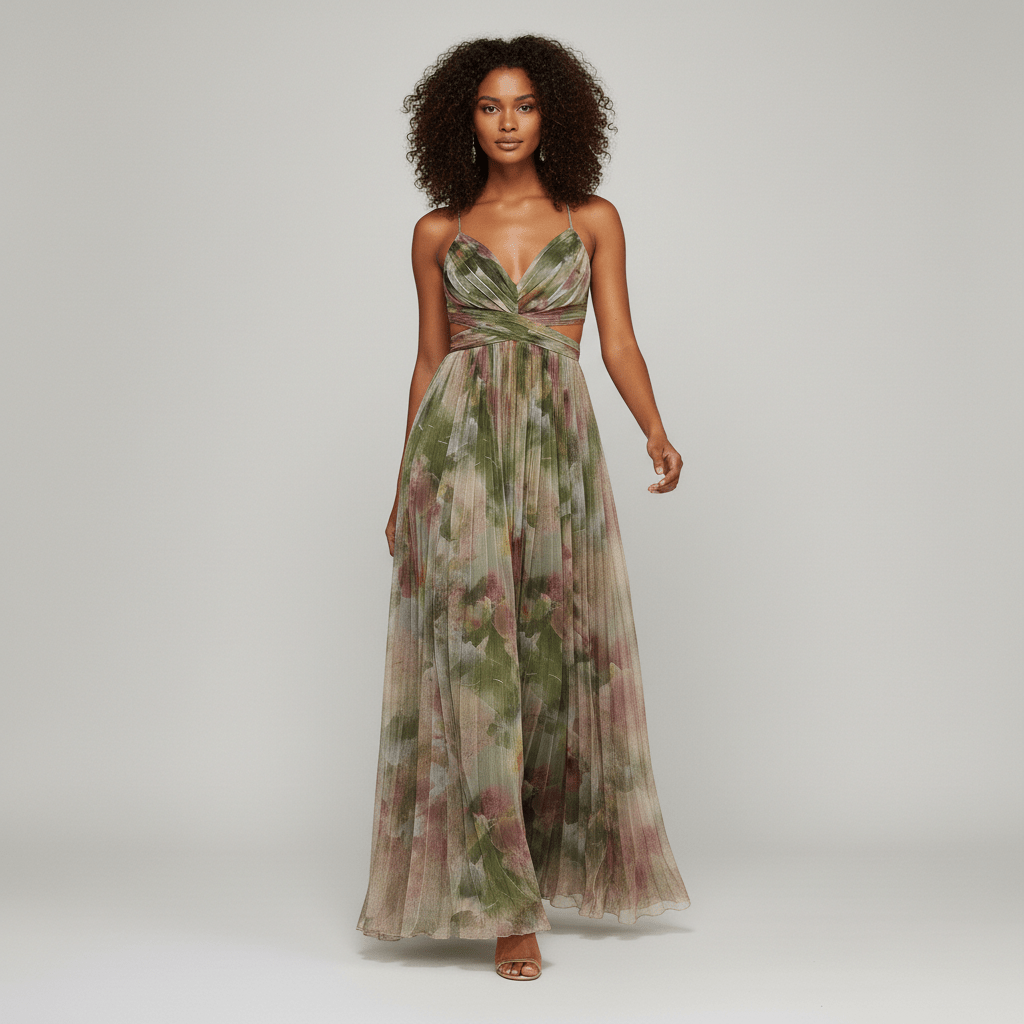 Floral Strappy Maxi Dress