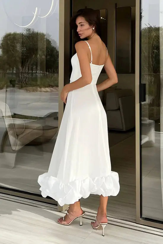 Floral Ruffle Bustier Maxi Dress