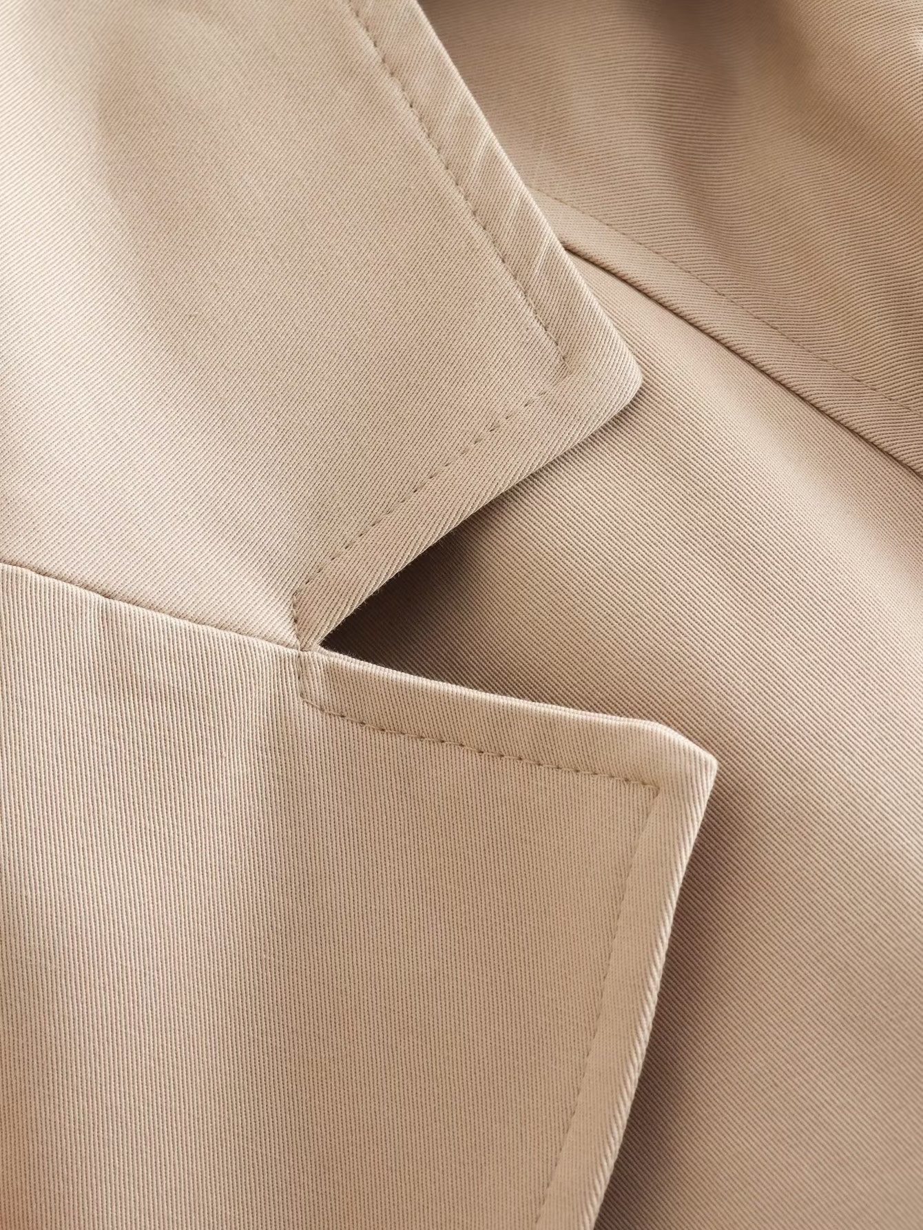 Cropped Belted Trench Coat