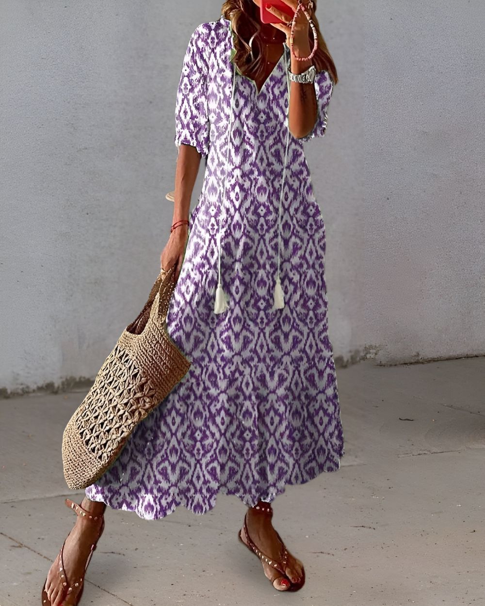 Floral Boho Beach Maxi Dress