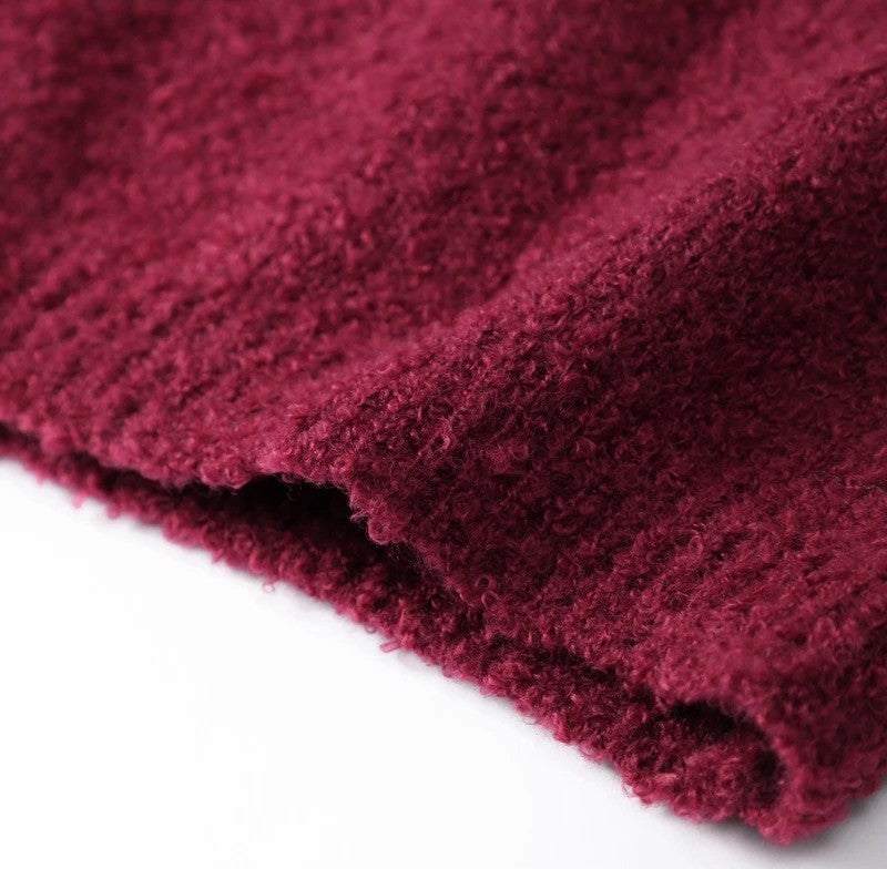 Oversized Bouclé Wool Cardigan