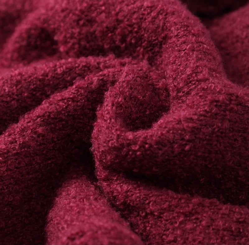 Oversized Bouclé Wool Cardigan