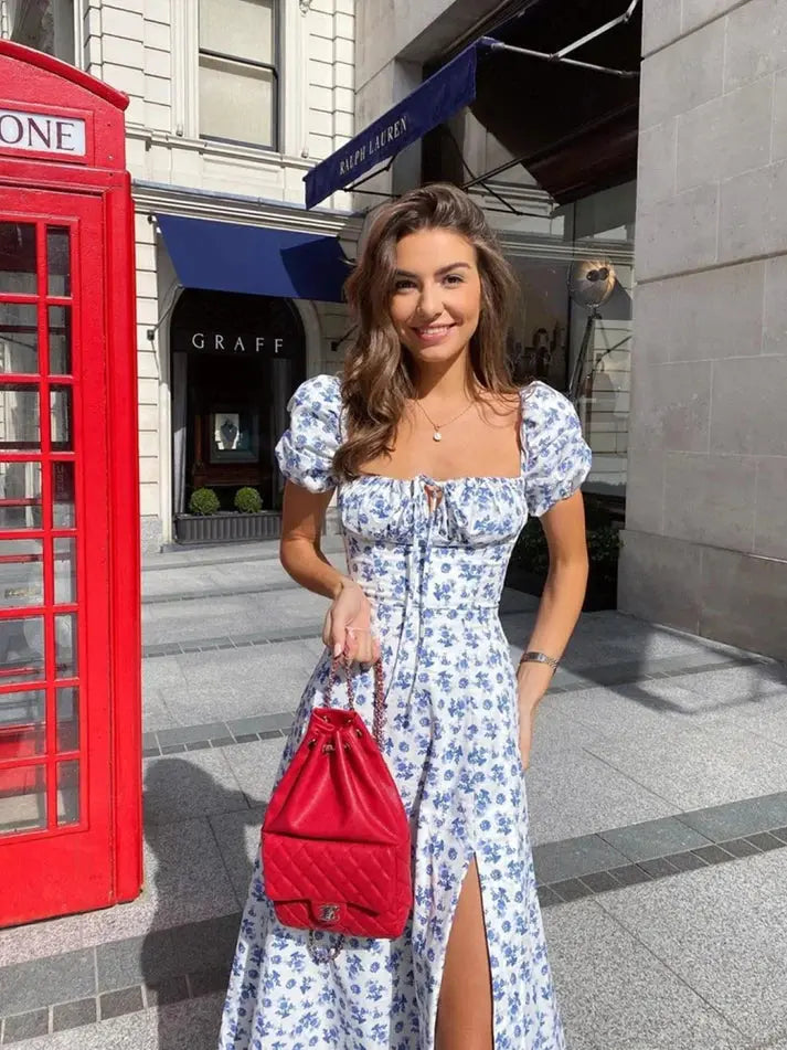 Floral Side-Split Summer Maxi Dress