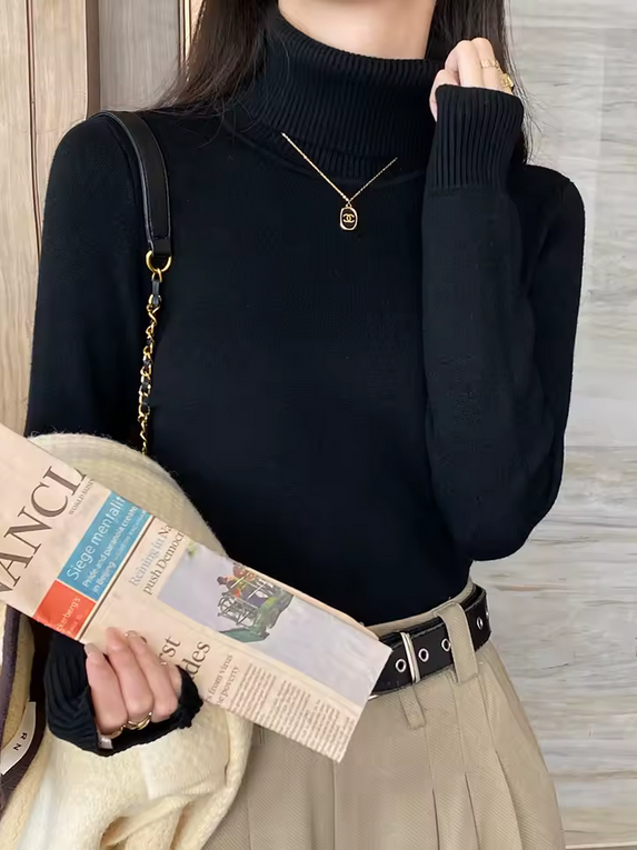 Fleece-Lined Roll-Neck Jumper