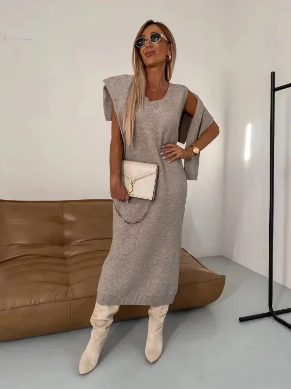 Roll-Neck Jumper and Maxi Skirt Set