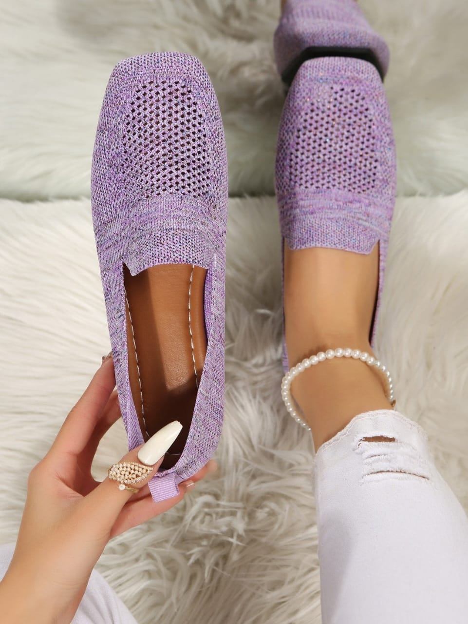 Breathable Knit Loafers
