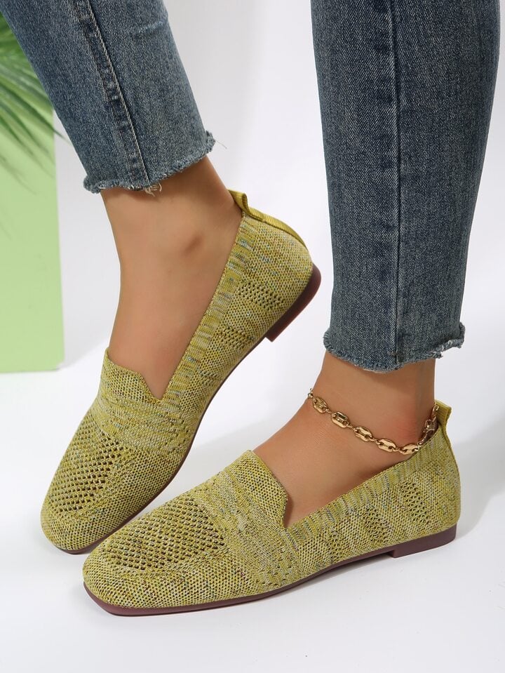 Breathable Knit Loafers