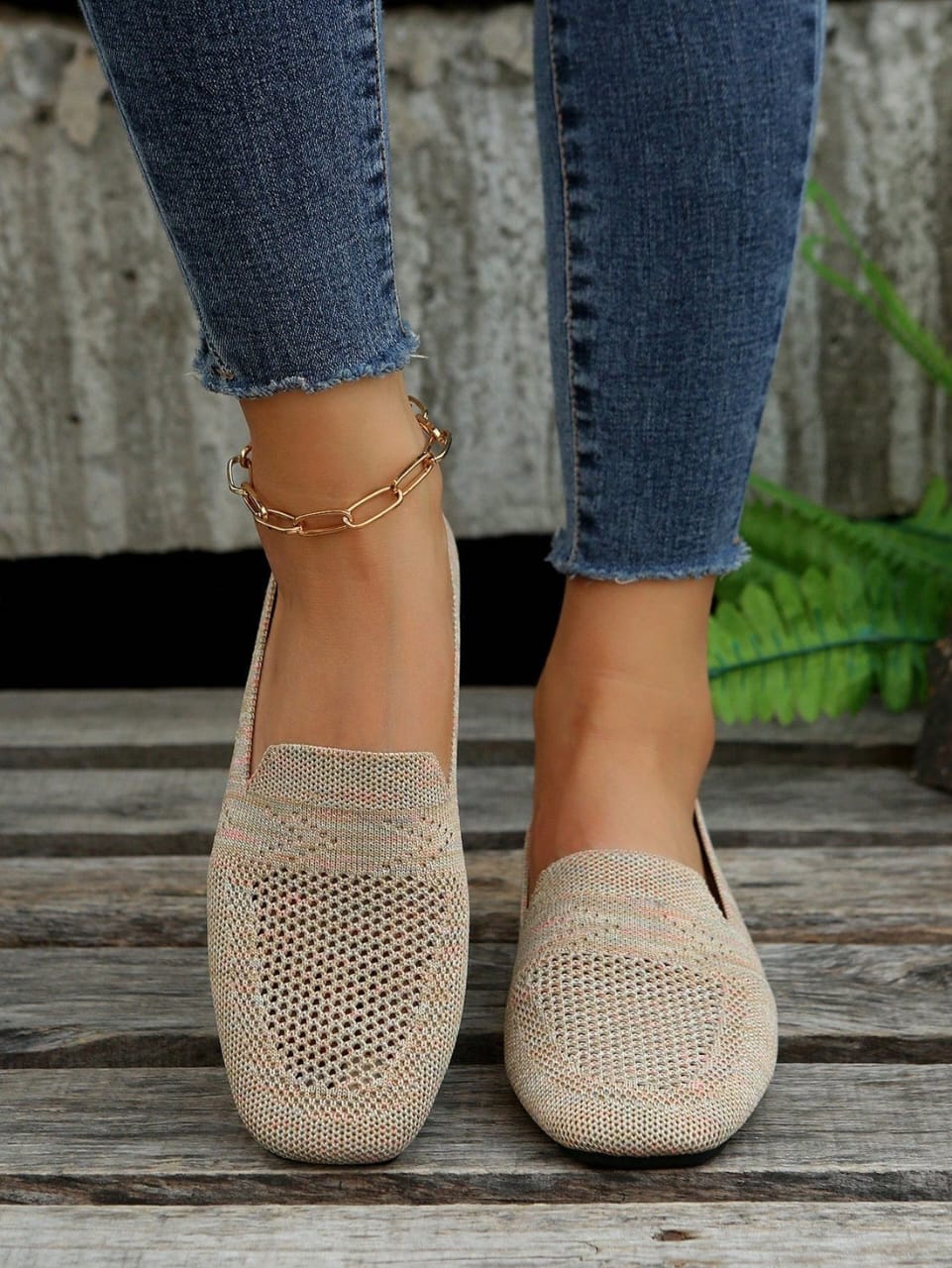 Breathable Knit Loafers