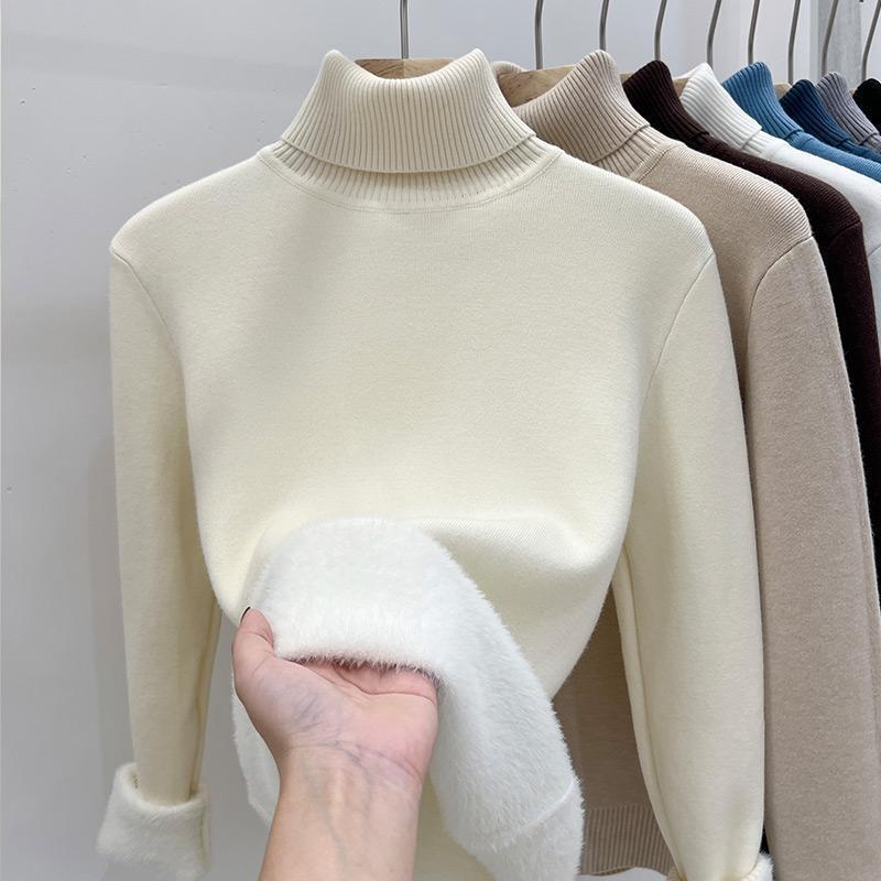 Fleece-Lined Roll-Neck Jumper