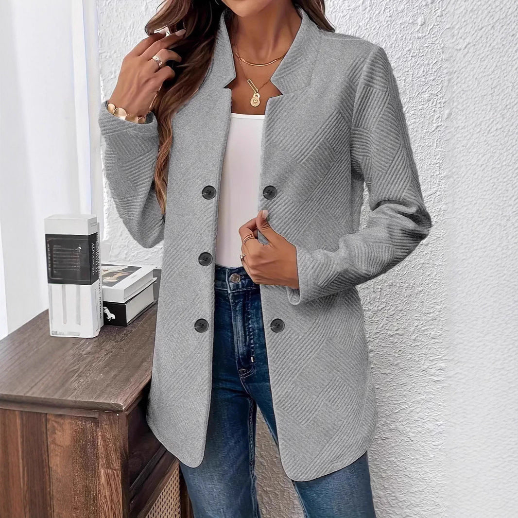 Longline Herringbone Blazer