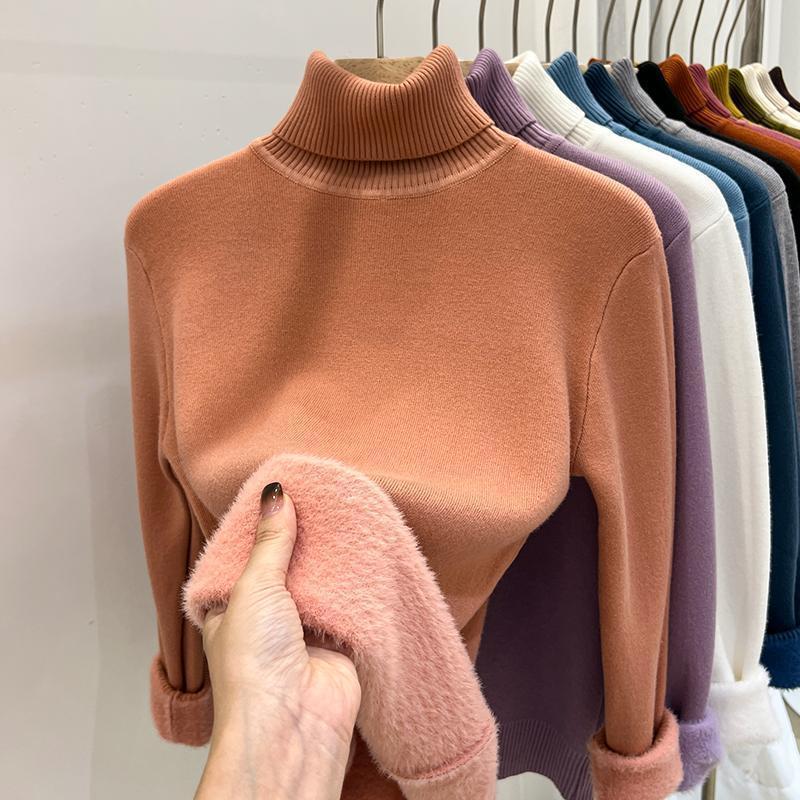 Fleece-Lined Roll-Neck Jumper